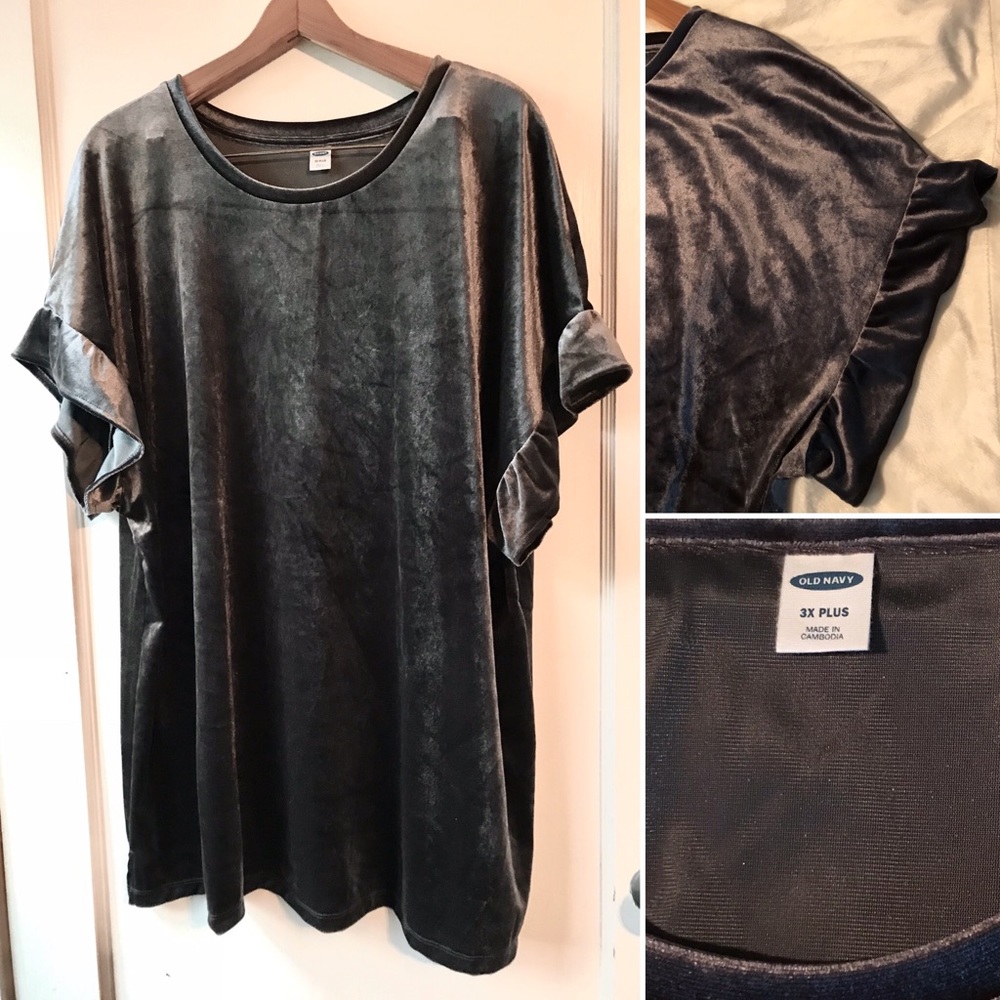 Velvet Ruffle Top
